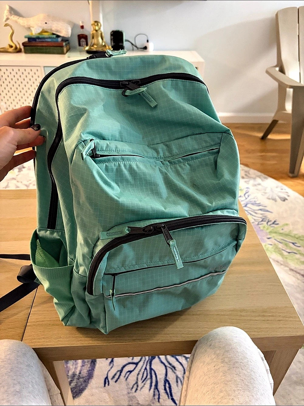 L.L.Bean Deluxe Book Pack Green Backpack